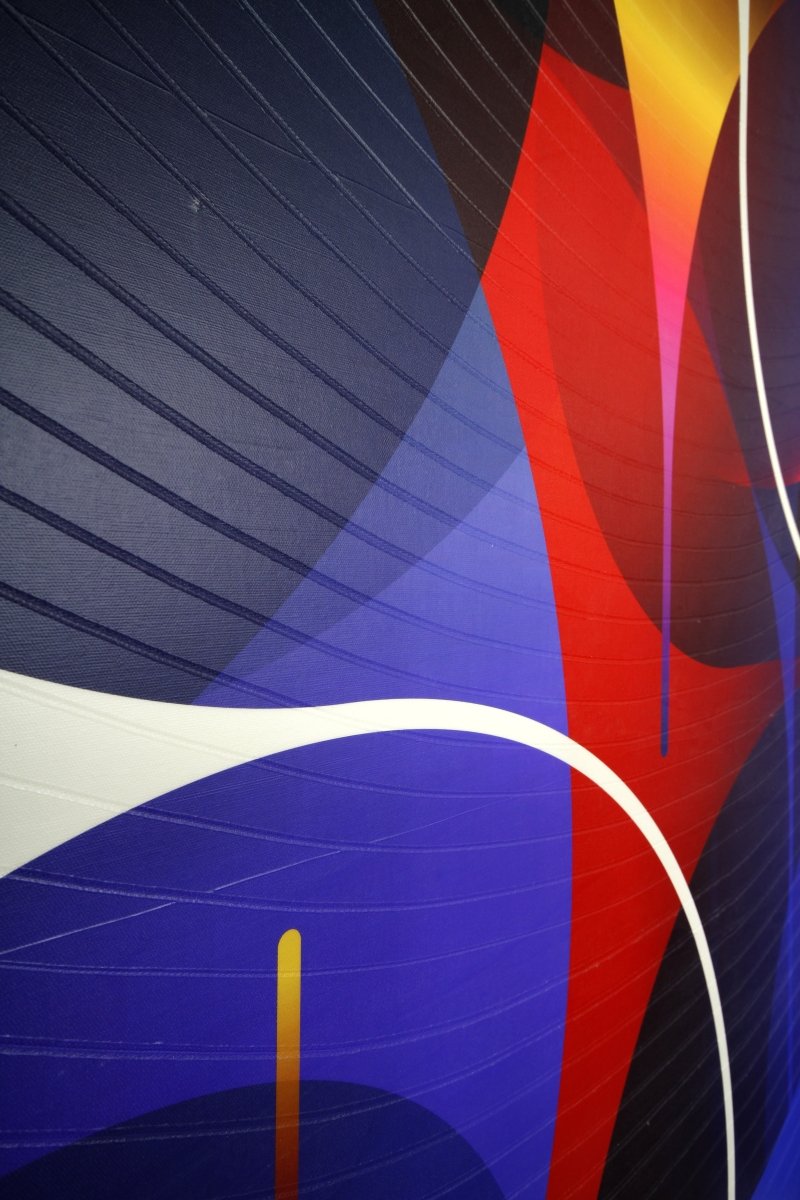 Zinzolin Bleu Guimet Cramoisi  Questcequejefaisici - by Jerome Tham Vo My - Abstract Mixed Media - Ideelart